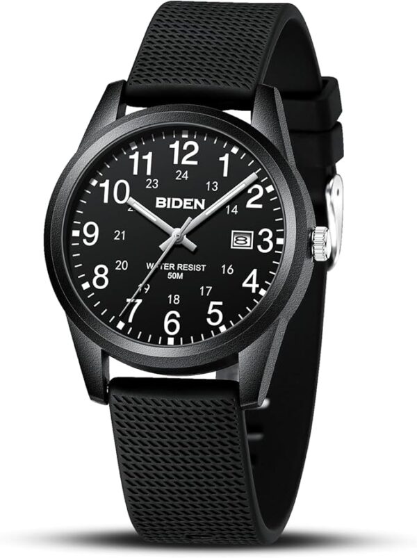 LN LENQIN Mens Watches Analog Quartz Sports Unisex 30M Waterproof Nurse Watch for Men Women Medical Professionals Military Time with Second Hand Glowing Easy to Read Dial - Image 2