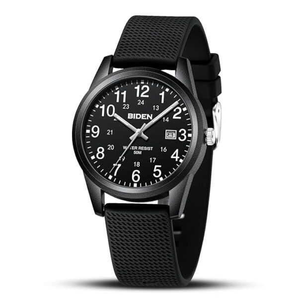 LN LENQIN Mens Watches Analog Quartz Sports Unisex 30M Waterproof Nurse Watch for Men Women Medical Professionals Military Time with Second Hand Glowing Easy to Read Dial