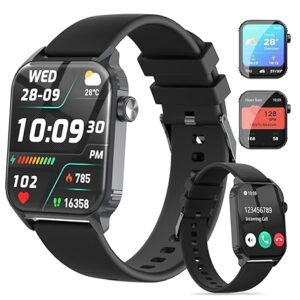 Smart Watches for Women Men, 1.83" HD Smartwatch with 120 Sports Modes, Heart Rate/Sleep Monitor, IP67 Waterproof, Bluetooth Call & Music Control for iPhone/Android (Black)