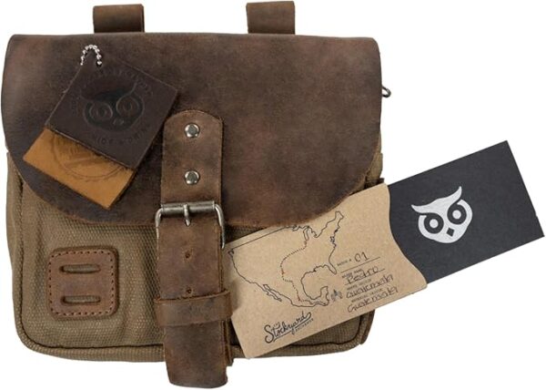 Hide & Drink, Survival Camping Pouch, Belt Loop, Rustic and Handy Tool Bag, Weather Resistant Outdoor Accessories, Traveling Essentials, Waxed Canvas, Handmade - Image 7