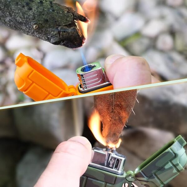 3 Pack Waterproof Lighter Outdoor Windproof Torch Lighters Dual Arc Lighters Butane Electric USB Rechargeable Flameless Plasma Lighter Camping Hiking Adventure Survival Tactical Gear - Image 5