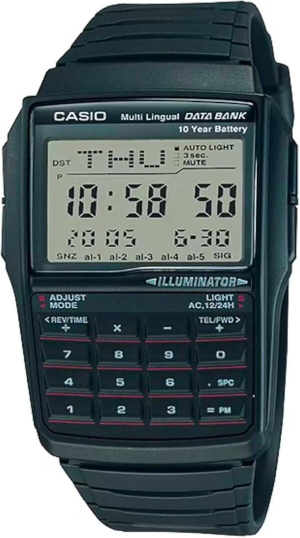 Casio Men's Vintage DBC32-1A Data Bank White Digital Watch - Image 2
