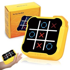 COUOMOXA Tic Tac Toe Games for Kids: 4-in-1 Portable Handheld Puzzle Toy - Electronic Sensory Game for Child Age 6-12 Travel Home School Party - Birthday Gift for Boys Girls