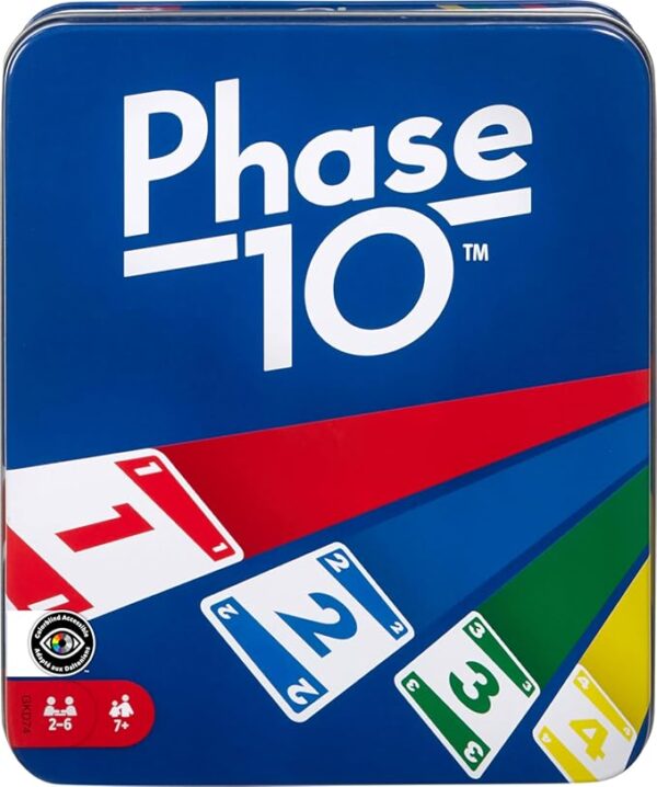 Mattel Games Phase 10 Card Game with 108 Cards, Makes a Great Gift for Kids, Family or Adult Game Night, Ages 7 Years and Older - Image 2