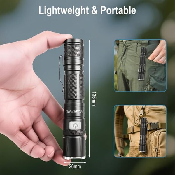 Rechargeable Flashlights High Lumens, Super Bright LED Flashlight USB C, Strong Flash Light for Home Camping Emergency - Image 5