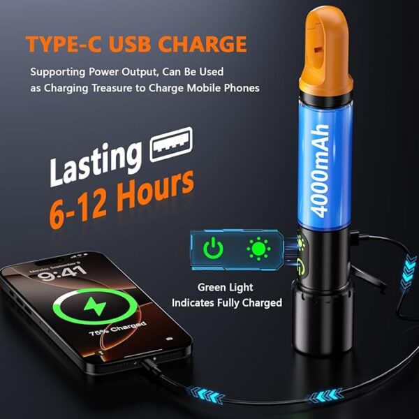 Rechargeable Flashlights High Lumens,Super Bright Led Flashlight,2000 Lumen Magnetic Flash Lights with 9 Modes,Waterproof,Powerful Handheld Flashlights for Home,Emergencies,Hiking,Camping Essentials - Image 11