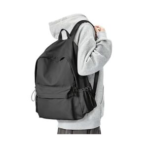 Black Backpack for Women Men, Waterproof High School Bookbag,Lightweight Casual Travel Daypack,Classic Basic College Backpack,Middle School Bag for Teen Girls Boys