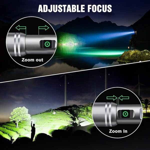Flashlight High Lumens Rechargeable, 3000 Lumen Super Bright Led Flashlights with 6 Light Modes, IPX6 Waterproof, Powerful Handheld Flash Light for Camping Home Emergencies ï¼2 Packï¼ - Image 6
