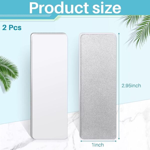 Patelai 2 Pcs Mini Pocket Knife Sharpener Stone Double Sided Portable Sharpening Stone Whetstone Diamond Ceramic Sharpen Tools 400/1000 Grit for Knives Scissors Kitchen Outdoor Survival Gear - Image 3