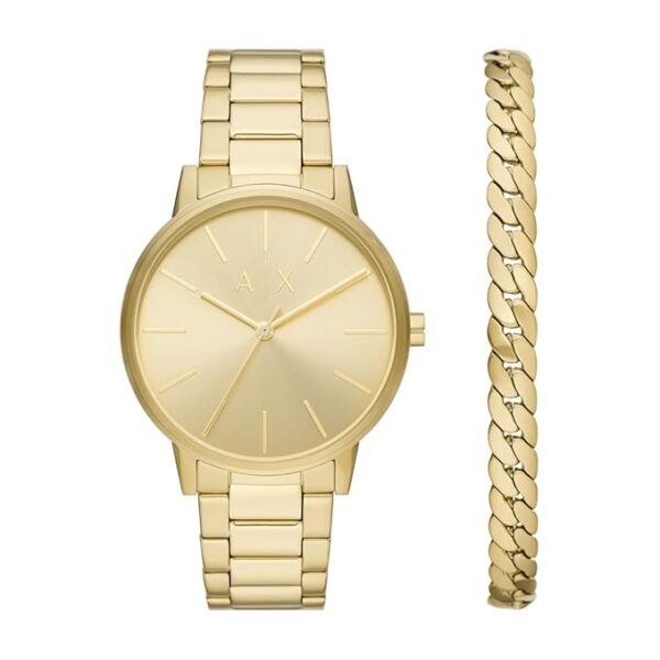 A|X Armani Exchange Men's Watch with Three-Hand Analog Display and Stainless Steel or Leather Band, Watch for Men