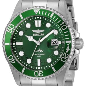 Invicta Men's Pro Diver Quartz Watch with Stainless Steel Strap, Silver, 22 (Model: 30020)