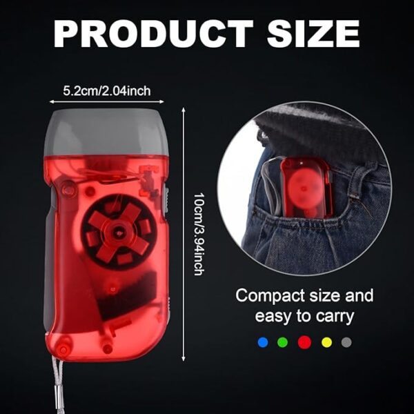 30 Pcs Hand Crank Flashlight 3 LED White Light Hand Press Torch No-Battery Flashlight Handpress Powerful Emergency Light Safety Tool for Camping Hiking Autumn and Survival Christmas Child Shoeboxes - Image 3