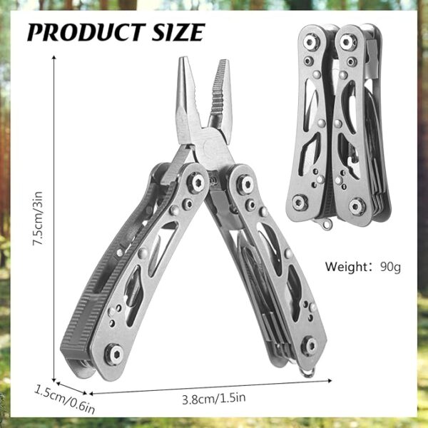 Lasnten 6 Pack Small Multitool Pliers Gift for Men Stainless Steel Multitool Mini Pliers Foldable Knife, Bottle Opener, Screwdriver Apply to Survival, Camping, Hunting Dad Gifts for Father's Day - Image 3