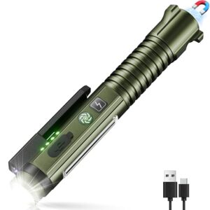Flashlight Rechargeable, Super Bright 1400 High Lumens Tactical Magnetic Pen Flashlights with Clip, 10Modes Pocket UV Penlight Flashlight, LED Waterproof Small Flash Light for Emergency, Camping, Home