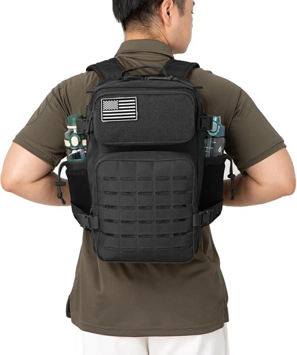 QT&QY 25L/35L/45L Military Tactical Backpack For Men Molle Daypack 3 Day Bug Out Bag Hiking Rucksack With Bottle Holder - Image 5