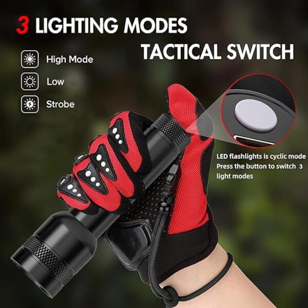 2 Pack Flashlights Rechargeable, High Lumens Flashlight Torch, Super Bright Small LED Flash Light- Zoomable, Adjustable Brightness, Long Lasting for Camping, Outdoors and Home Emergency - Image 6