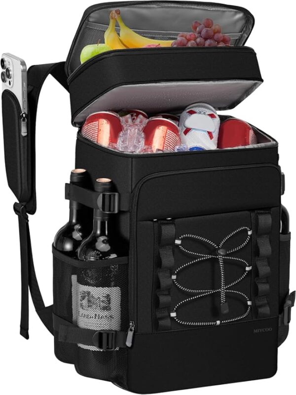 Cooler Backpack - 40 Cans Insulated Backpack Cooler for Men & Women, Portable 2 Leak Proof Compartments Coolers Bag for Picnic, Lunch, Hiking, BBQ Camping and Beach - MIYCOO - Image 2