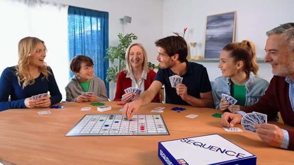 SEQUENCE- Original SEQUENCE Game with Folding Board, Cards and Chips by Jax ( Packaging may Vary ) White, 10.3" x 8.1" x 2.31" - Image 5