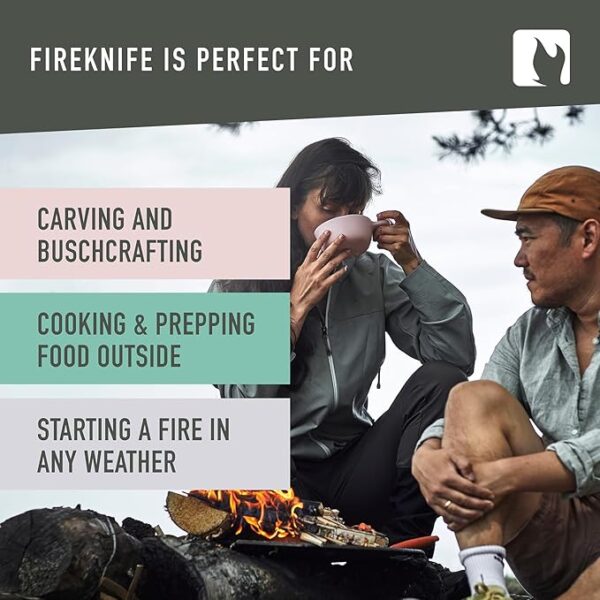 Light My Fire Knife 3.5-in Fixed Blade Survival & Camping Knife with Sheath, Magnesium Flint Fire Starter 3,000 Strikes - Image 4