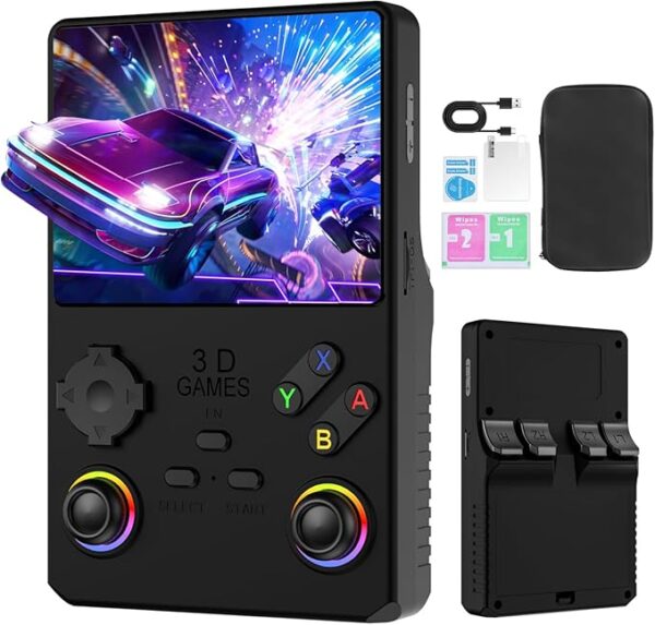 V40 PRO Upgraded Retro Handheld Game Console, Built in 35,000+Classic Games, 36+Simulators, Linux System, 3.5-inch 4K HD IPS Screen Video Player, 256GB TF Card, Portable Pocket Arcade Console (Black) - Image 2