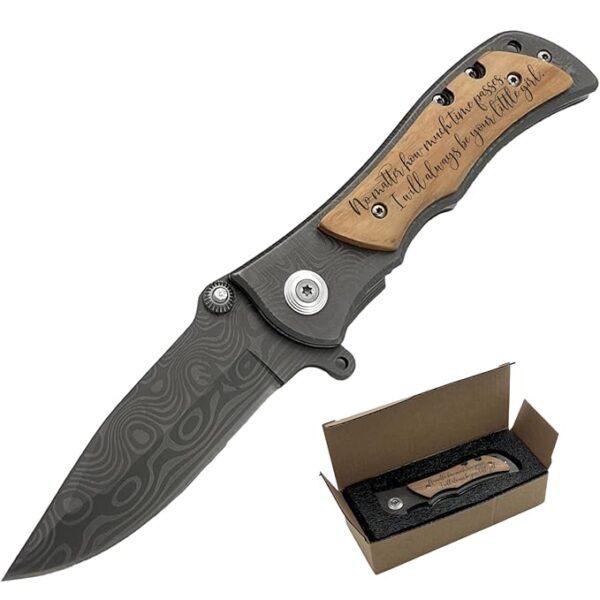 XJF Father's Day Gifts for Father, Birthday, Christmas Gift for Dad, Gift for Father from Daughter Son, No matter much time passes I'll Always Be Your Little Girl