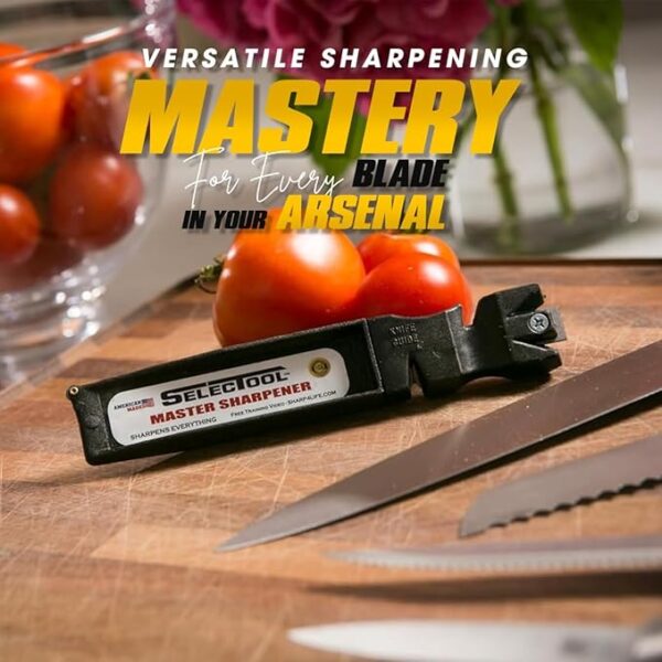 S01 4-In-1 Travel Hunting Knife Sharpener & Survival Tool - Professional 4 Stage Quick Knife Sharpening Master Kitchen Knife Sharpeners -Compact, Handheld, Lightweight, Multiuse Made in USA - Image 4