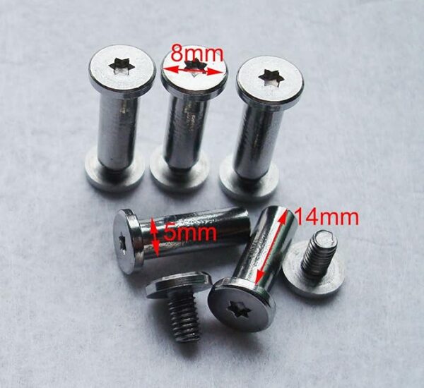 10 Sets/lot DIY Knife Handle Screw Flat-Head Plum Blossom Screw,Tactical Survival Knife Screw Stainless Steel EDC Knife Shaft Screws - Image 4