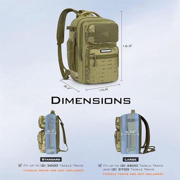 KastKing BlowBak Tactical Sling Tackle Bag-Lightweight Fishing Backpack Storge Fishing Gear and Equipment,Gift for Men - Image 3