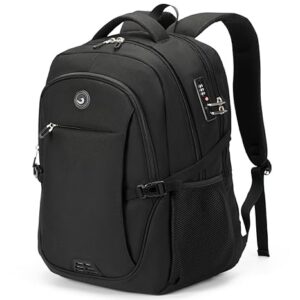 SHRRADOO Anti Theft Laptop Backpack Travel Backpacks with usb Charging Port for Women Men College Backpack Computer Bag Fits 17 Inch Laptop,Grey