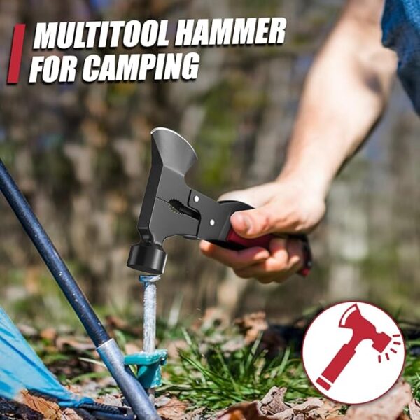 15 in 1 Multitool Axe Hatchet, Fathers Day Dad Gifts from Daughter Wife Son, Camping Accessories Survival Gear, Multi Tool for Camping Hiking Survival, Cool Gadgets Gifts for Men,Husband, Boyfriends - Image 6