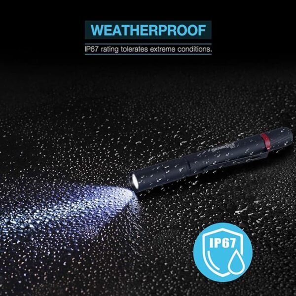 10 Pack LED Pen Flashlight, Pen Light Flashlights Pocket Clip, 3 Mode Penlight, Ultra Bright Mini Pen Lights, IP67 Small Waterproof Penlights for Outdoor Inspection Work, Emergency - Image 5