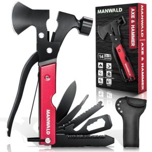 15 in 1 Multitool Axe Hatchet, Fathers Day Dad Gifts from Daughter Wife Son, Camping Accessories Survival Gear, Multi Tool for Camping Hiking Survival, Cool Gadgets Gifts for Men,Husband, Boyfriends