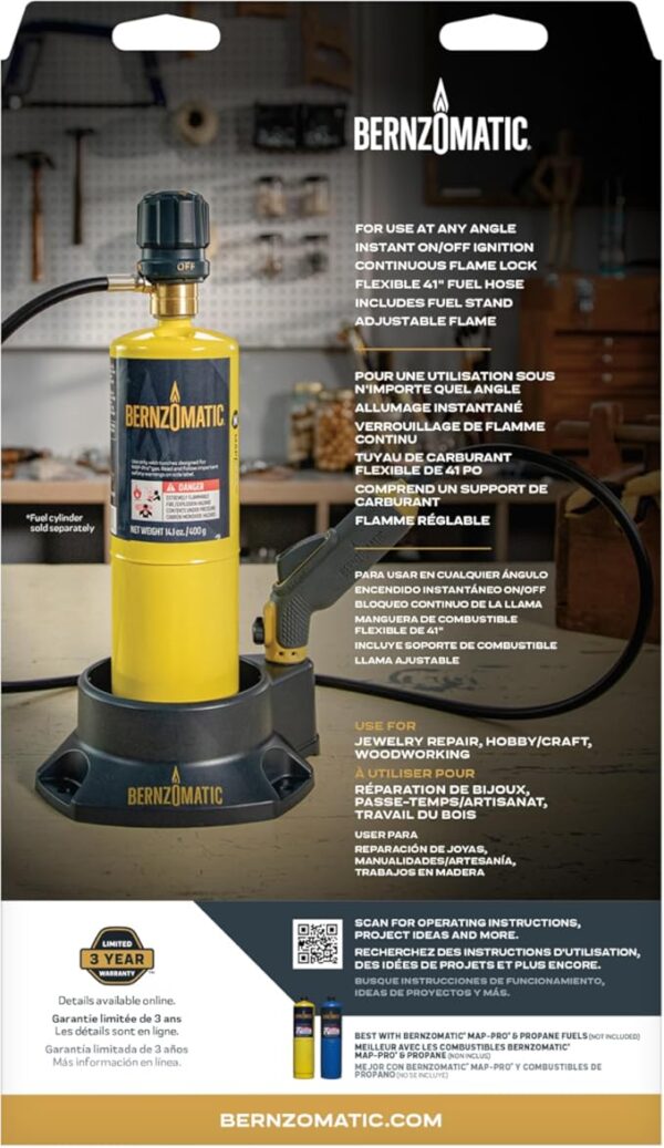 Bernzomatic FirePoint Creator Tool, Precision Flame Hand Torch for use with Bernzomatic MAP-Pro or Propane Fuel (Firepoint Tool) - Image 3