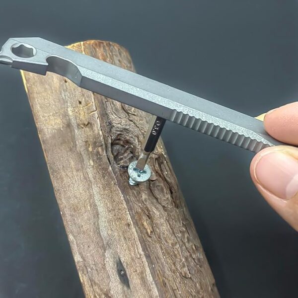 Titanium Pry Bar,EDC Multitool Pry Bar,Multitool Bottle OpenerBox Cutter, Outdoor Camping Utility Knife Emergency Tool,EDC Pocket Tools (grey) - Image 6