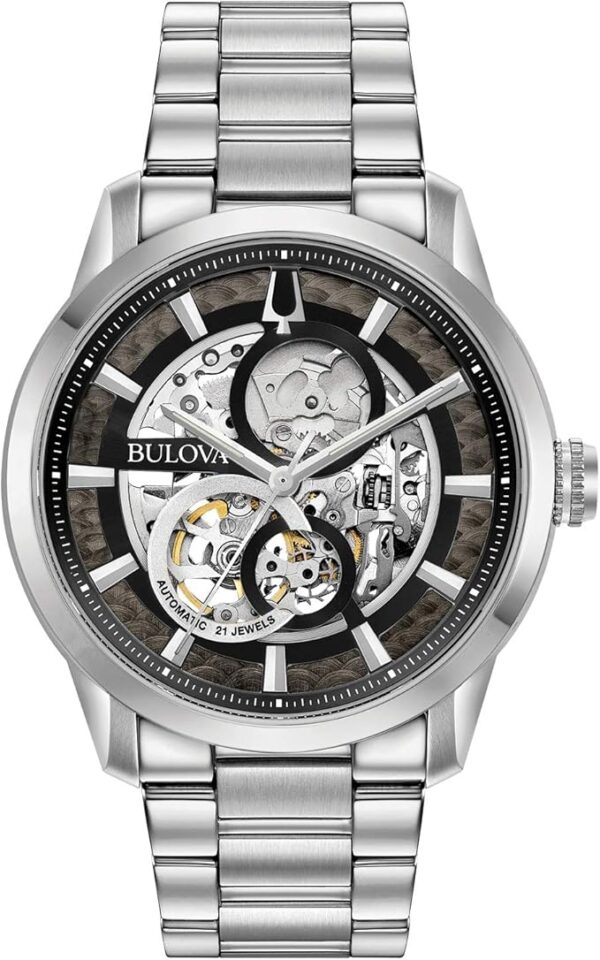 Bulova Mens Classic Sutton Automatic Stainless Steel Bracelet Watch - Image 2