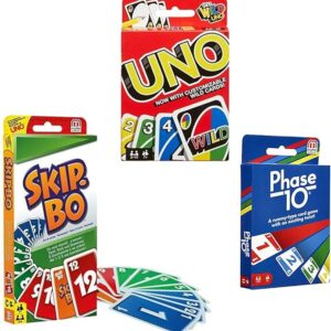 Mattel Card Game Set (Skip Bo, Uno & Phase 10)