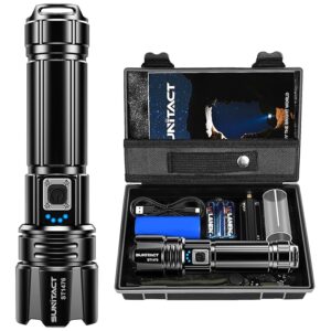 Flashlights High Lumens, Rechargeable Flashlight Led 2000 Lumen XHP70.2, Super Bright Flash Light, High Powered Handheld Flashlights for Emergency Camping Gift, IP67 Waterproof, Adjustable