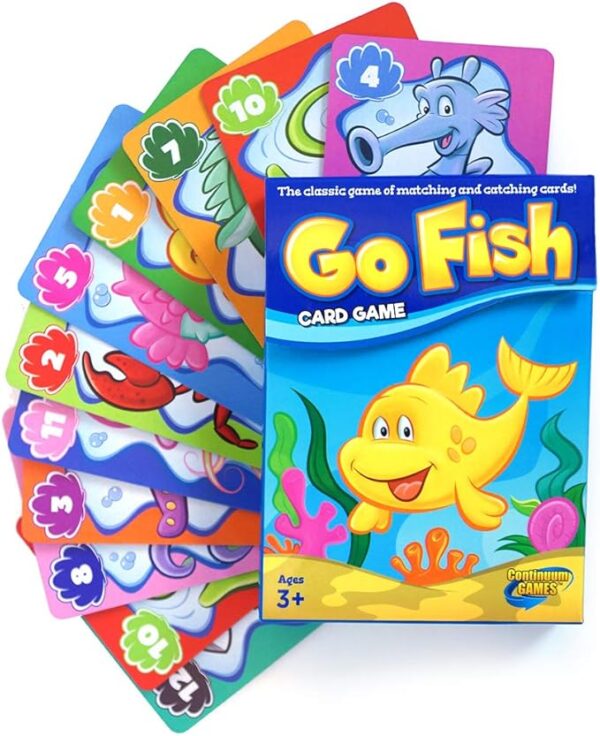Continuum Games Go Fish Classic Card Game Fun for Children Age 3 and Up, Blue - Image 4