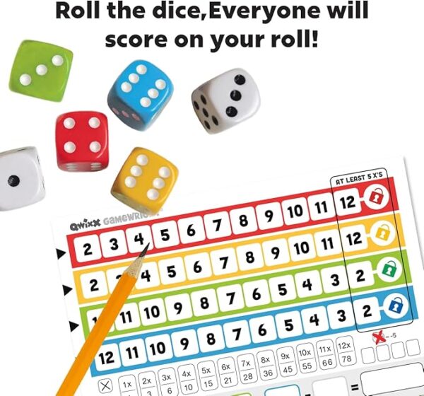 Qwixx: The frantic dice rolling game that everyone plays at once! For ages 8+, 2-5 players, from Gamewright - Image 3