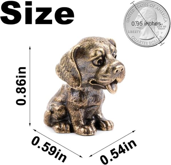 Knife Lanyard Beads - Hand-Cast Pure Copper Paracord Beads for Knives 0.24" Hole Fits 550 Cord & Tactical Gear Knife Bead for EDC Survival & Menâs Gifts (FD-105DZ) - Image 3