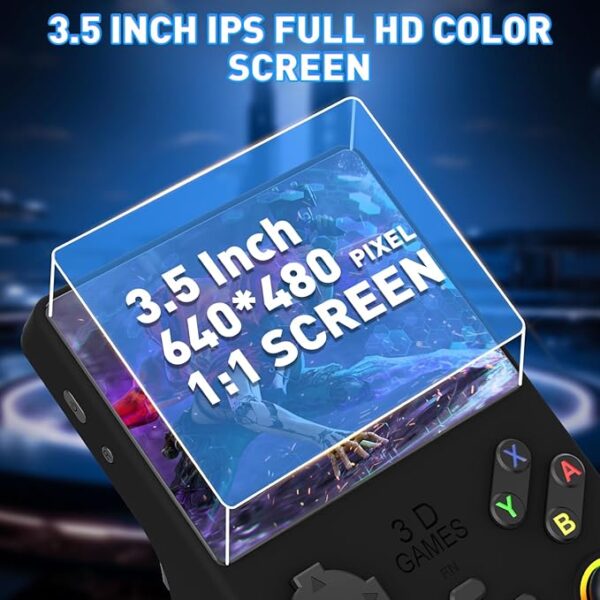 V40 PRO Upgraded Retro Handheld Game Console, Built in 35,000+Classic Games, 36+Simulators, Linux System, 3.5-inch 4K HD IPS Screen Video Player, 256GB TF Card, Portable Pocket Arcade Console (Black) - Image 4