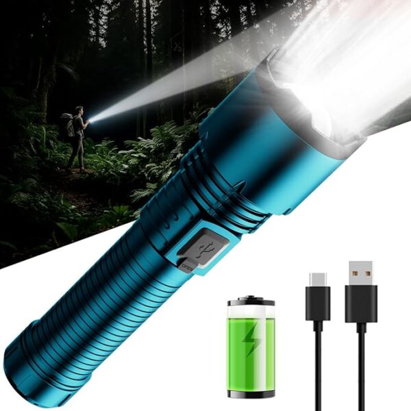 SKYFIRE EDC Flashlights,2000lm led Pocket Flashlights High Lumens, Small Powerful Flashlights, Waterproof Rechargeable Handheld Flashlights for Outdoor,Home,Emergency,Camping - Image 3