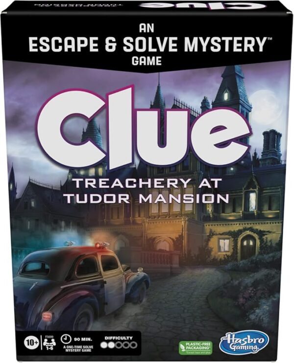Clue Board Game Treachery at Tudor Mansion, Escape Room Game, Cooperative Family Murder Mystery Games, Ages 10 and up, 1-6 Players - Image 2