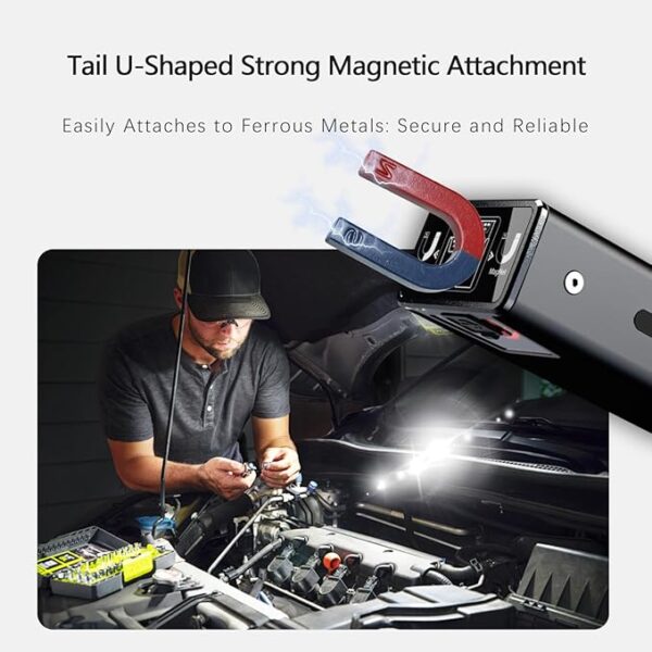 Rechargeable EDC Flashlight 1000 Lumensï¼ LED Mini Flat Flash light with Magnetic Baseï¼USB-C Charging Pocket Flashlight,Multi-Mode Side Light,IPX6 Waterproof for Home, Camping and Emergencies(Black) - Image 5