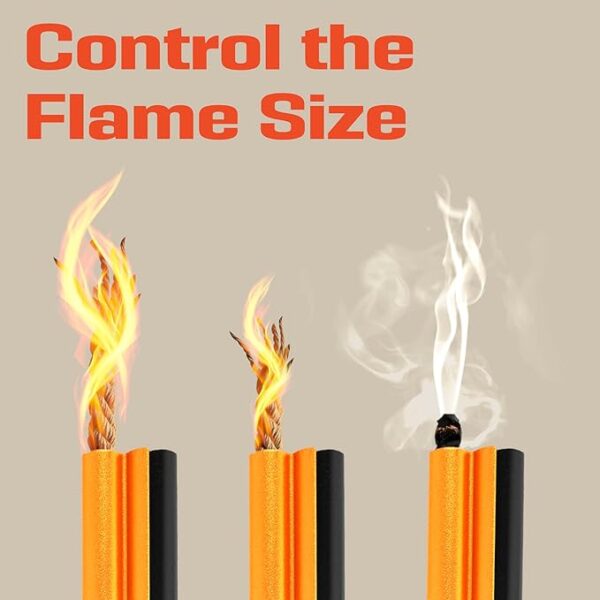 Fire Starter Survival Tool - All-in-One Flint and Steel Fire Starter Kit - Ferro Rod Fire Starter with 36" Waterproof Tinder Wick Rope and Steel Fire Striker - Patented Firestarter | Prepared4X - Image 5