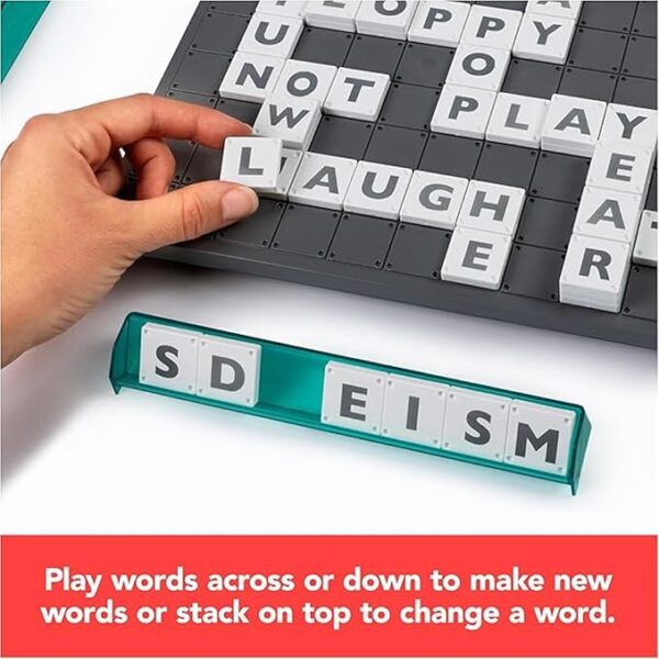 Upwords, The Game of Quick Stacking & Word Hacking with Stackable Letter Tiles, 2022 Edition | Word Games | Board Games for Kids 8-12 | Family Games for Ages 8+ - Image 4