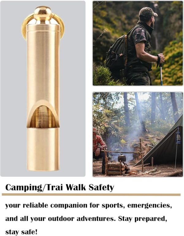 Mini Knife with Retro Lighter, Lound brass whistle, Keychain Knife Set for Camping Survival, Gadgets for Men, Easy for Everyday Carry (lighter knife whistle) - Image 5