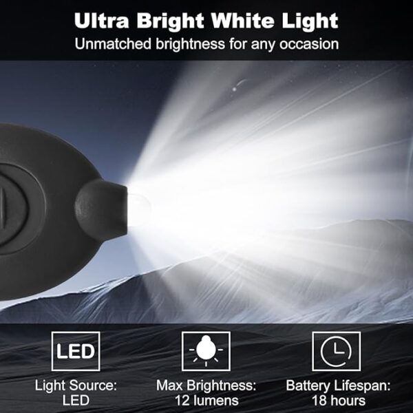 Mini LED Keychain Flashlights Ultra Bright Keychain Flashlight Bulk, Compact and Lightweight Micro Torch, Emergency and Outdoor Pocket Flashlight, Multicolor Shell (104PCS) - Image 3