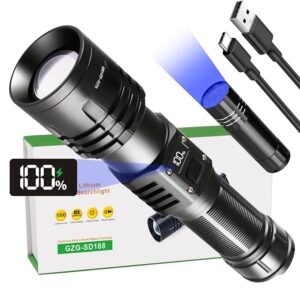 Rechargeable LED Flashlights 1000000 High Lumens,ðððð ððð° High Powered Waterproof Tactical Flashlight Spotlight Flashlight for Home, Bright Flashlight Black for Outdoor Camping Emergency
