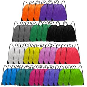 Drawstring Backpack Bulk 42 Pcs String Backpack Drawstring Bags Cinch Bag Sackpack for Men Women Gym 14 Colors